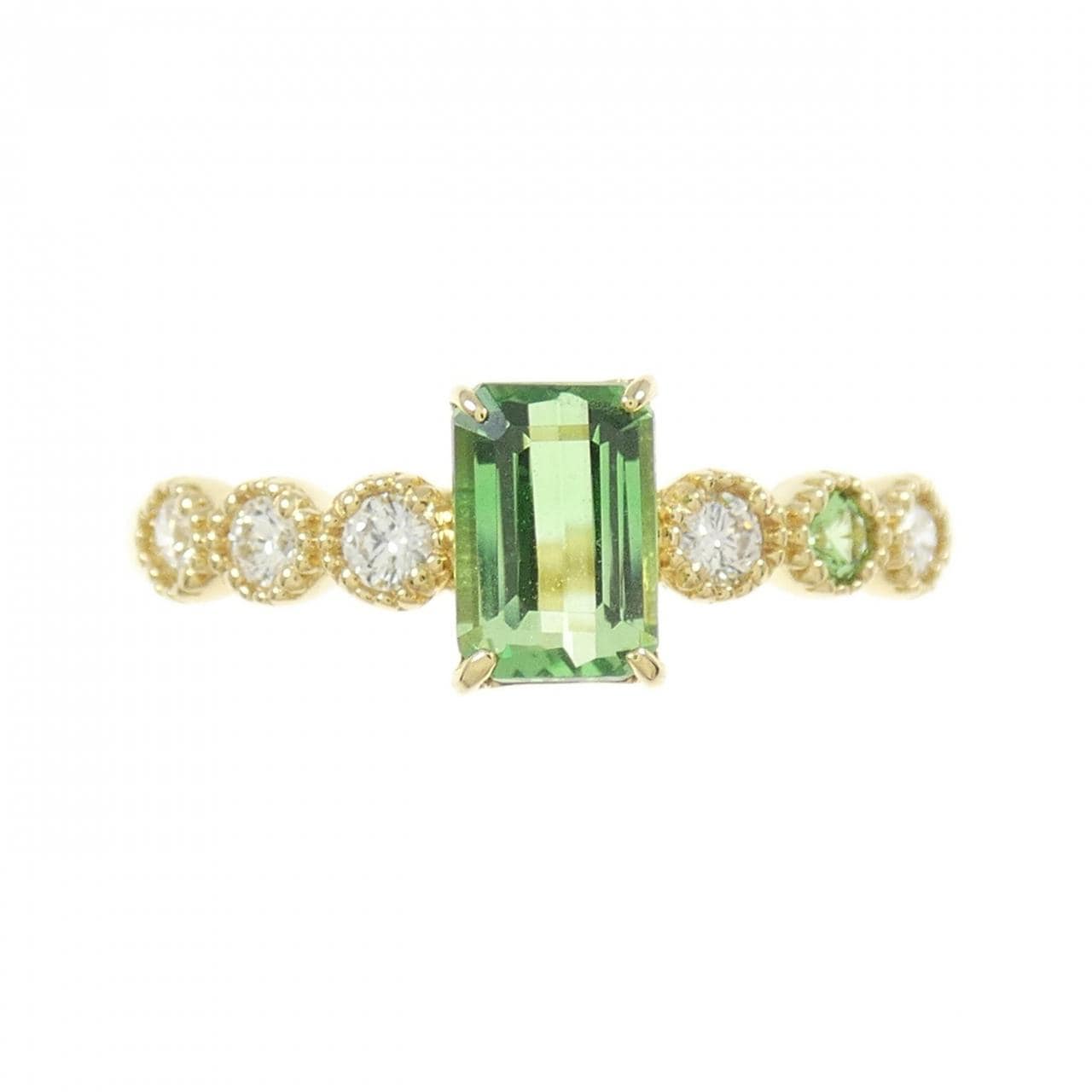 K18YG Green Garnet Ring 0.69CT