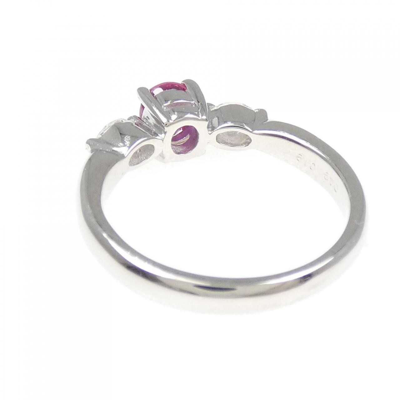 PT900 ルビー リング 0.49CT