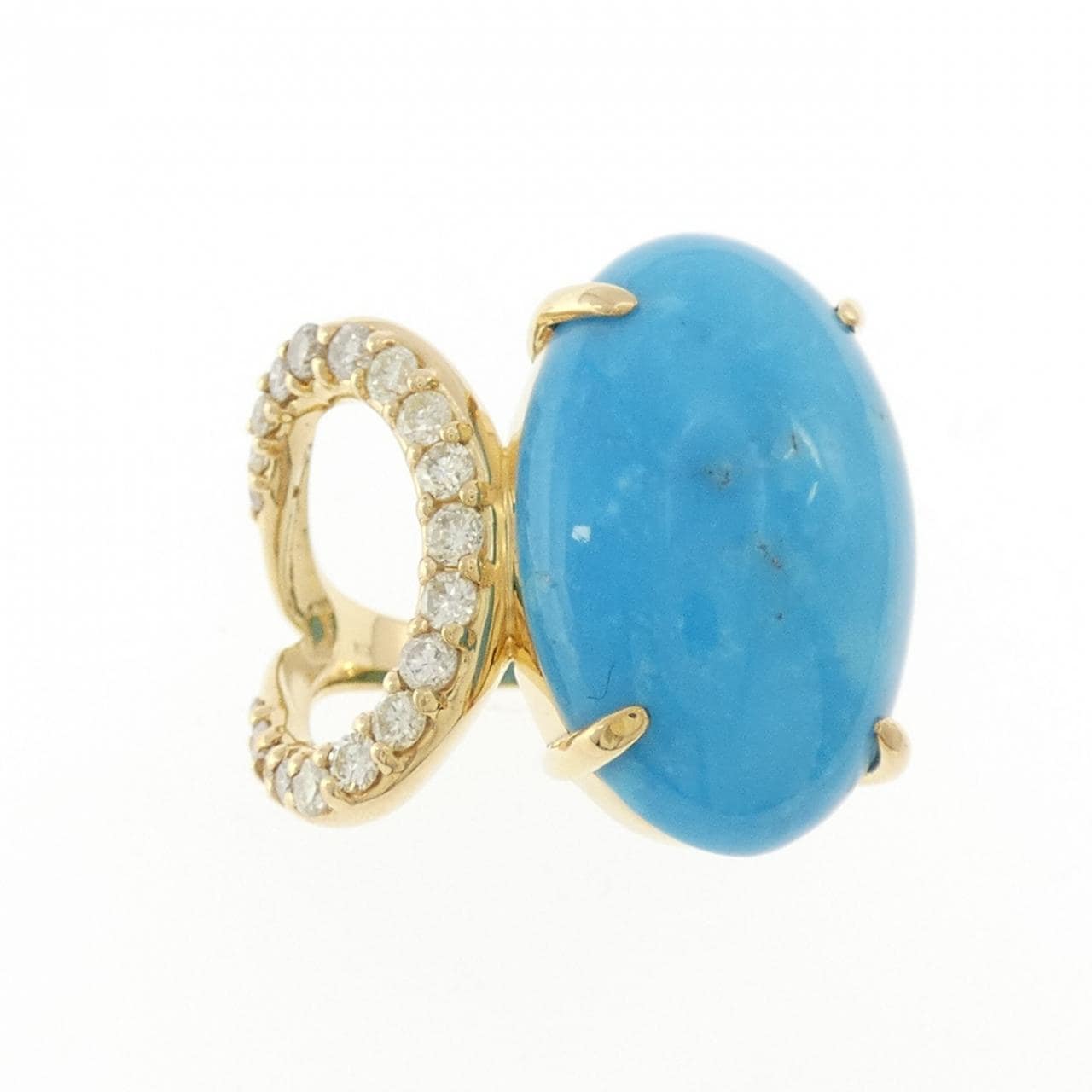 K18YG Turquoise Ring 17.32CT