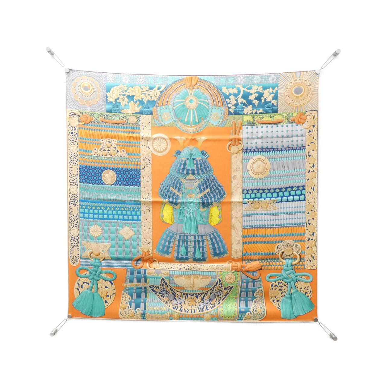 エルメス PARURES DE SAMOURAIS カレ スカーフ