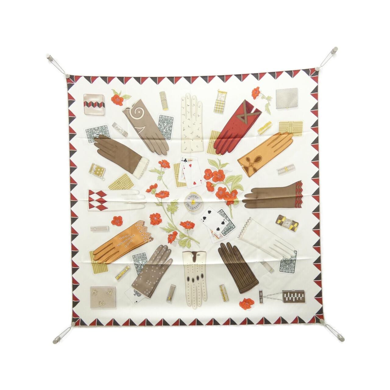 エルメス L'HEURE DES GANTS カレ 004211S スカーフ