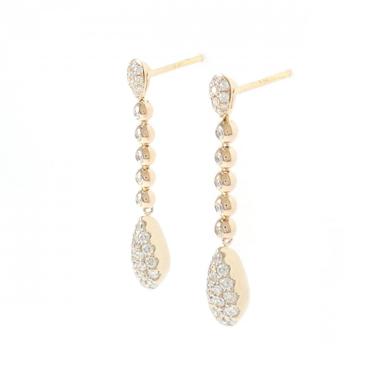 K18PG ダイヤモンド ピアス 0.70CT