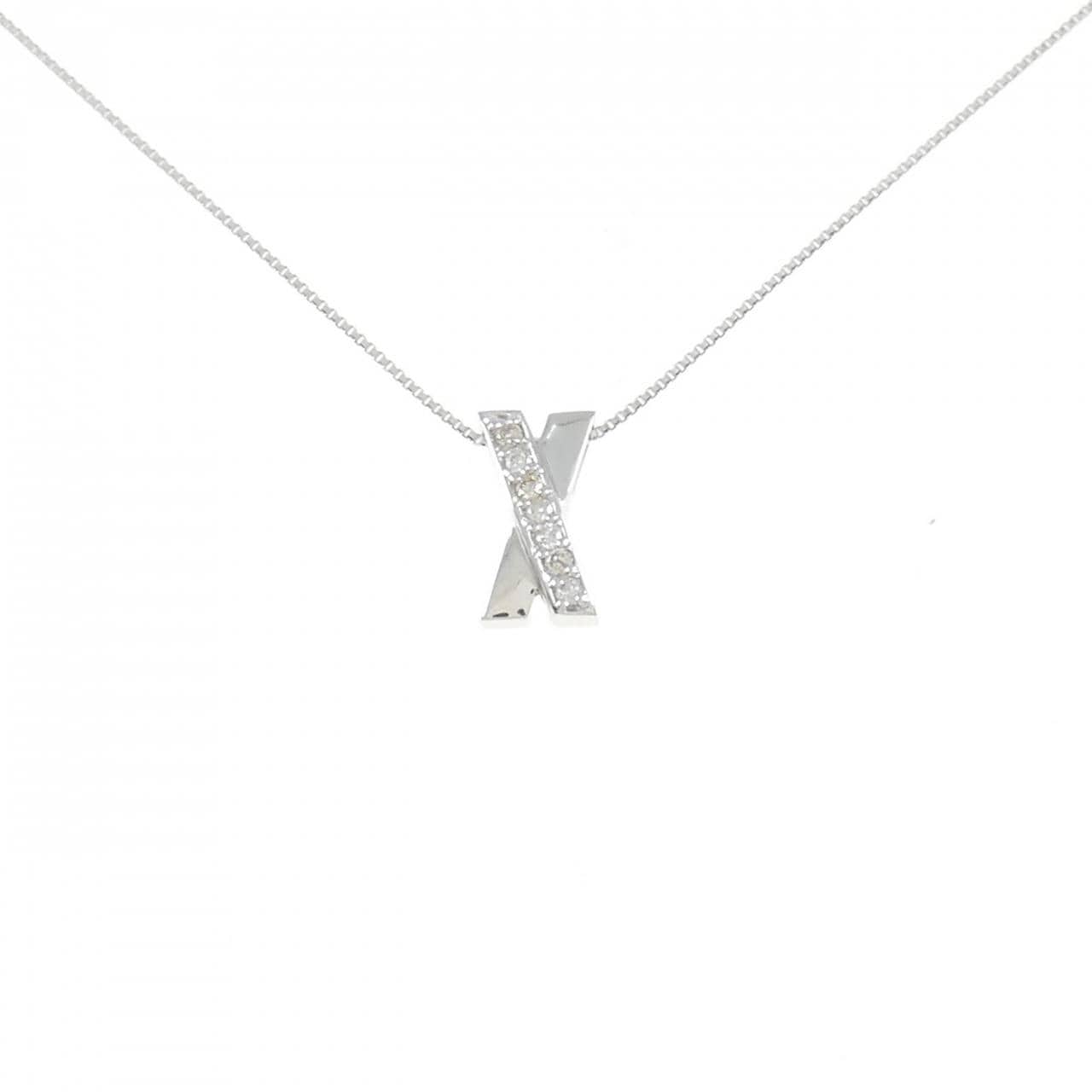 K18WG ダイヤモンド ネックレス 0.07CT
