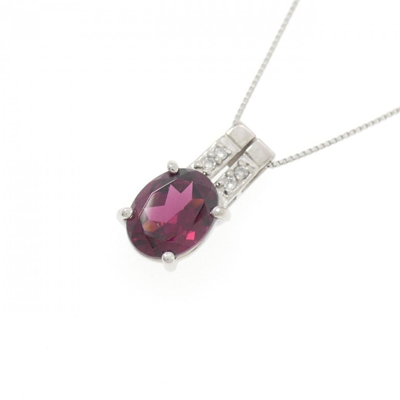 PT1000/PT850 ガーネット ネックレス 2.32CT