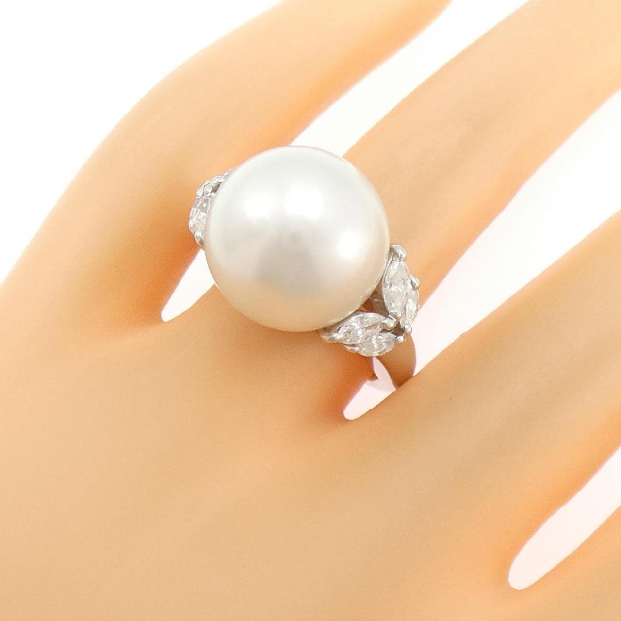 PT900 白蝶パール リング 14.5mm