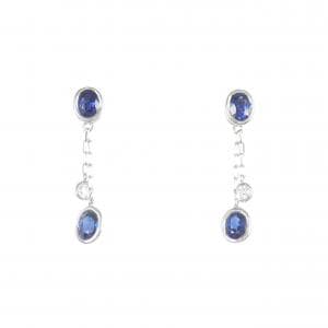 K18WG サファイヤ ピアス 0.72CT