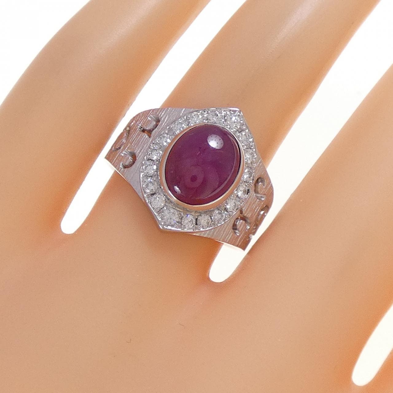 PT900星形红宝石戒指3.00CT