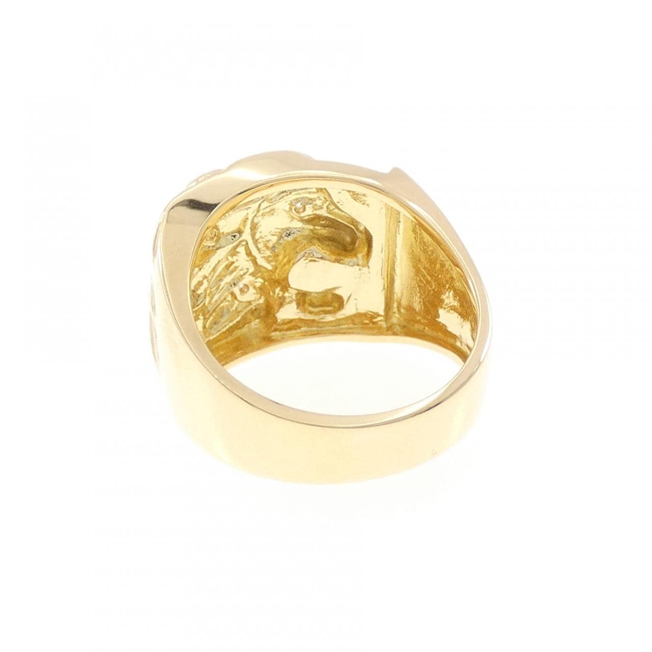 K18YG ライオン ダイヤモンド リング 0.05CT