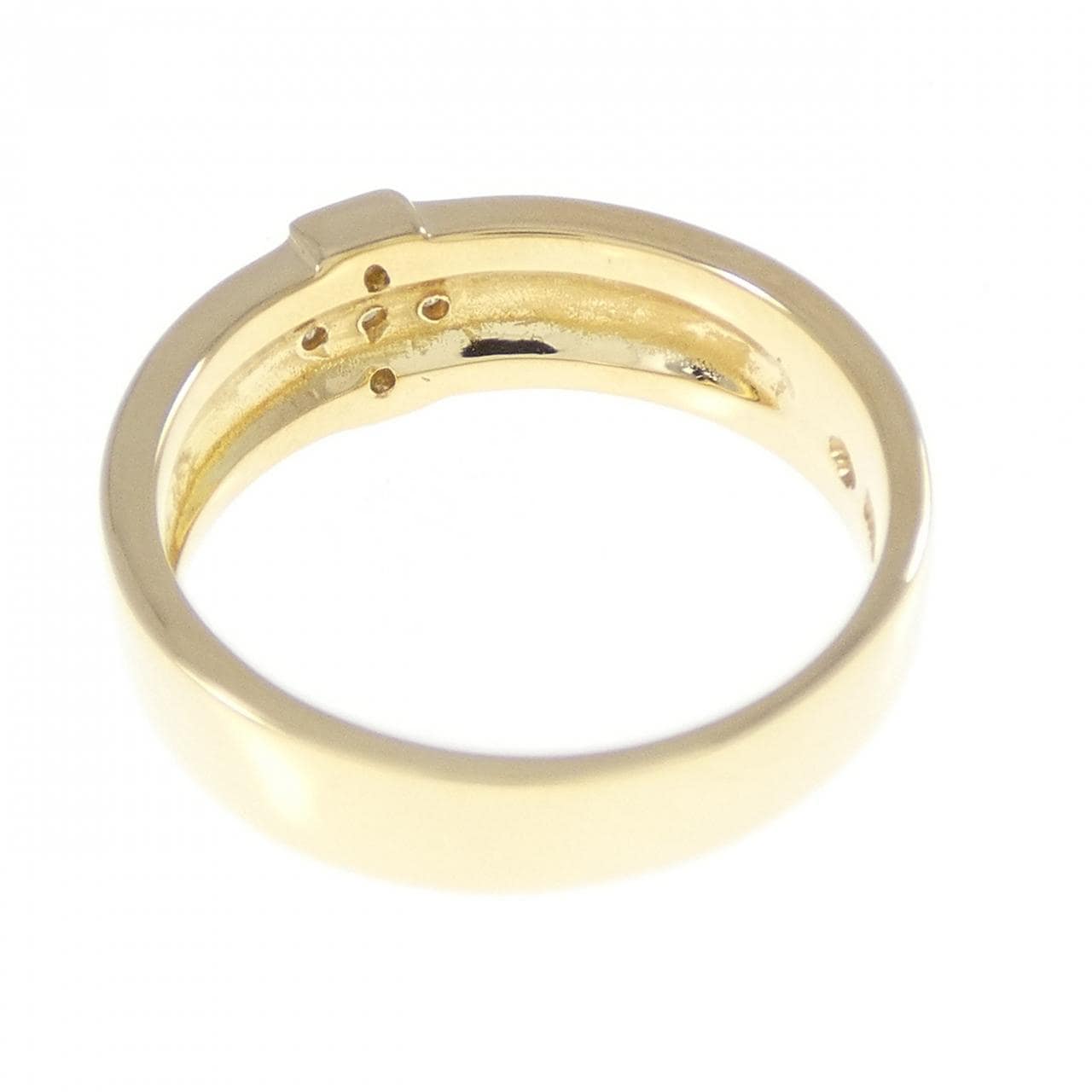 K18YG クロス ダイヤモンド リング 0.03CT