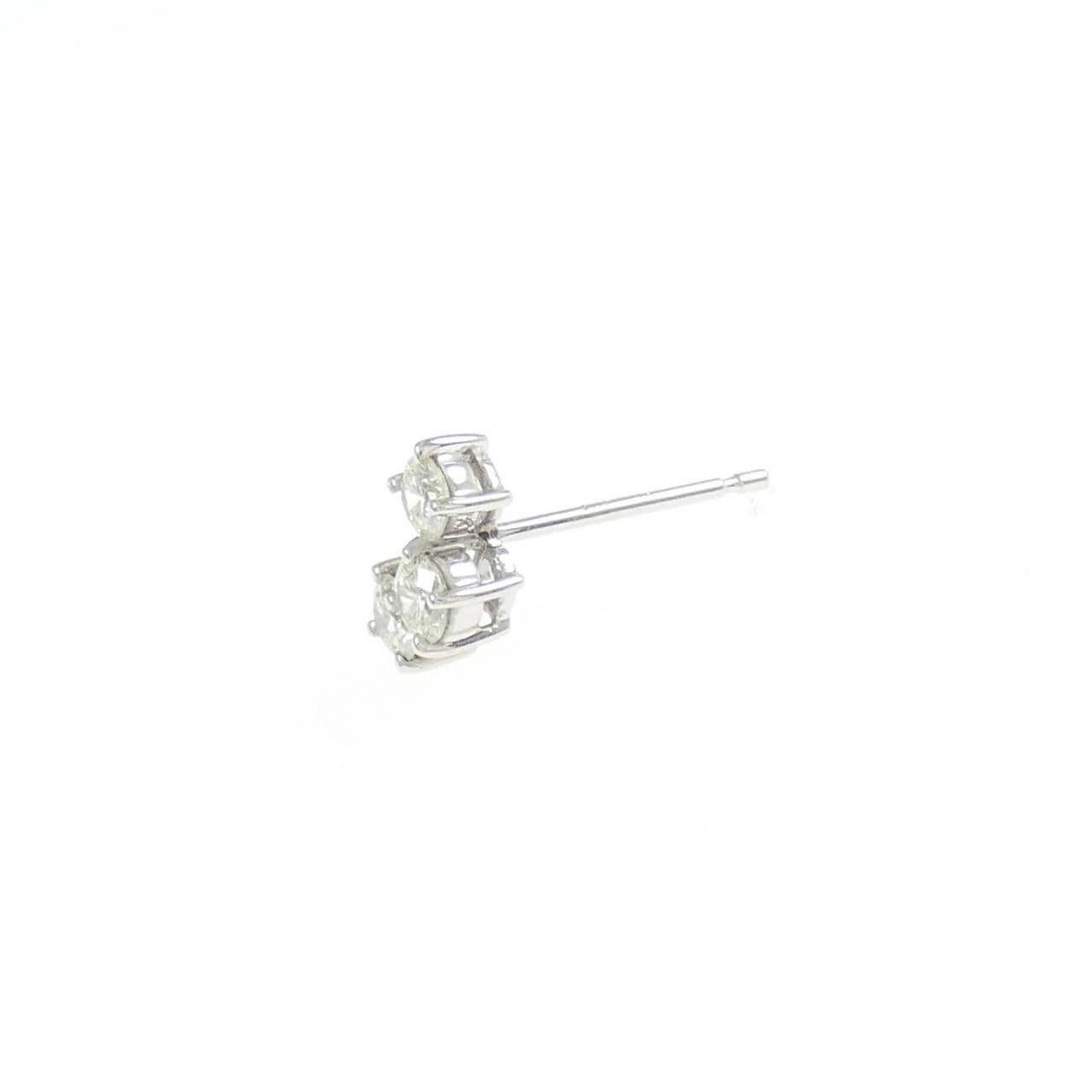 K18WG ダイヤモンド ピアス 0.23CT 片耳