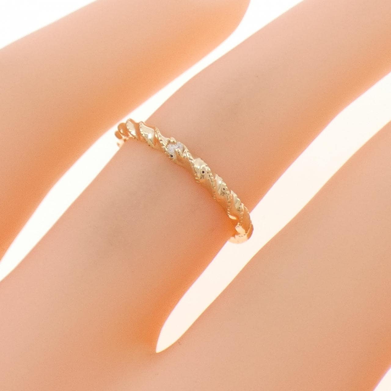 アガット ダイヤモンド リング 0.01CT