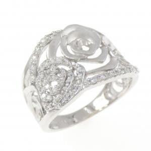 K18WG ローズ ダイヤモンド リング 0.32CT