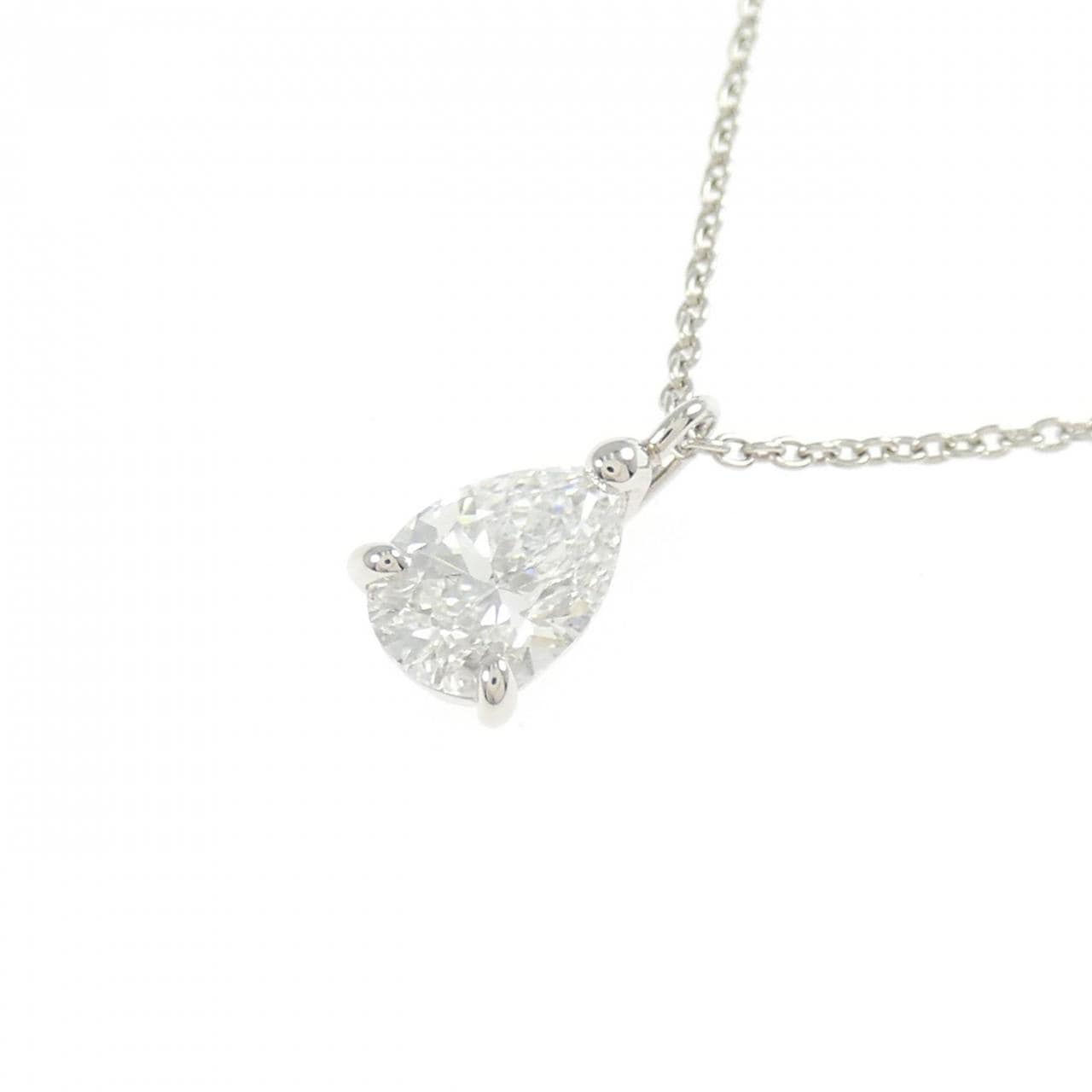 【リメイク】PT900/PT850 ダイヤモンド ネックレス 0.573CT D SI1 ペアシェイプ
