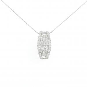 K18WG ダイヤモンド ネックレス 1.00CT