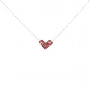 K10PG ハート ガーネット ネックレス
