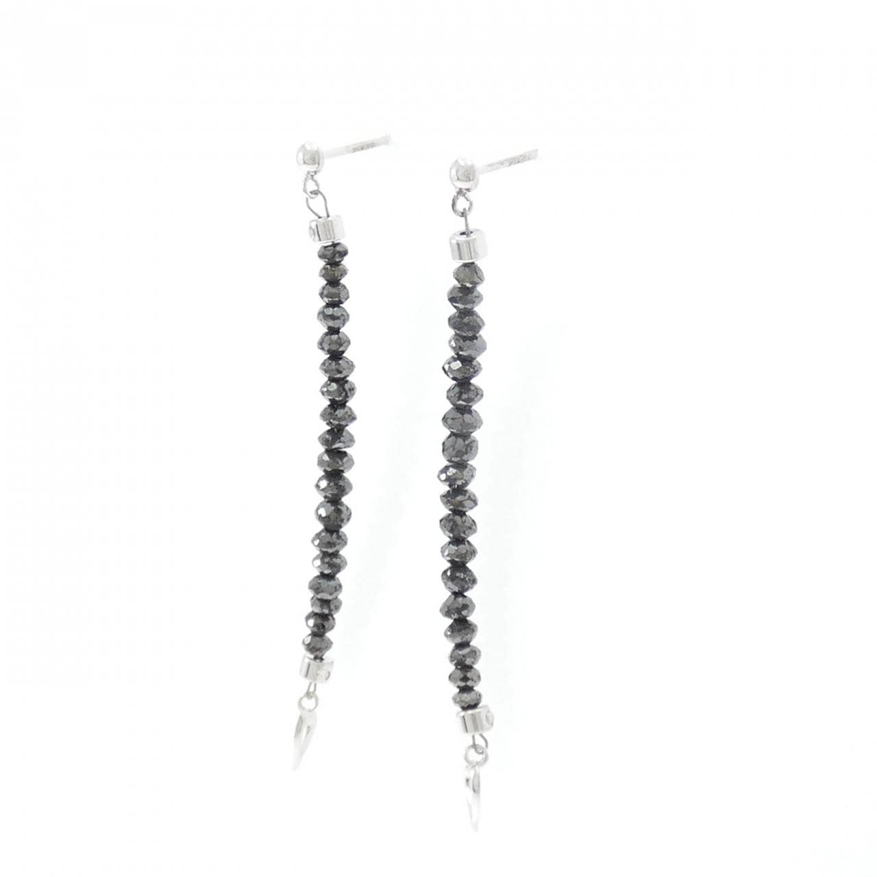 K18WG ハート ダイヤモンド ピアス 2.0CT