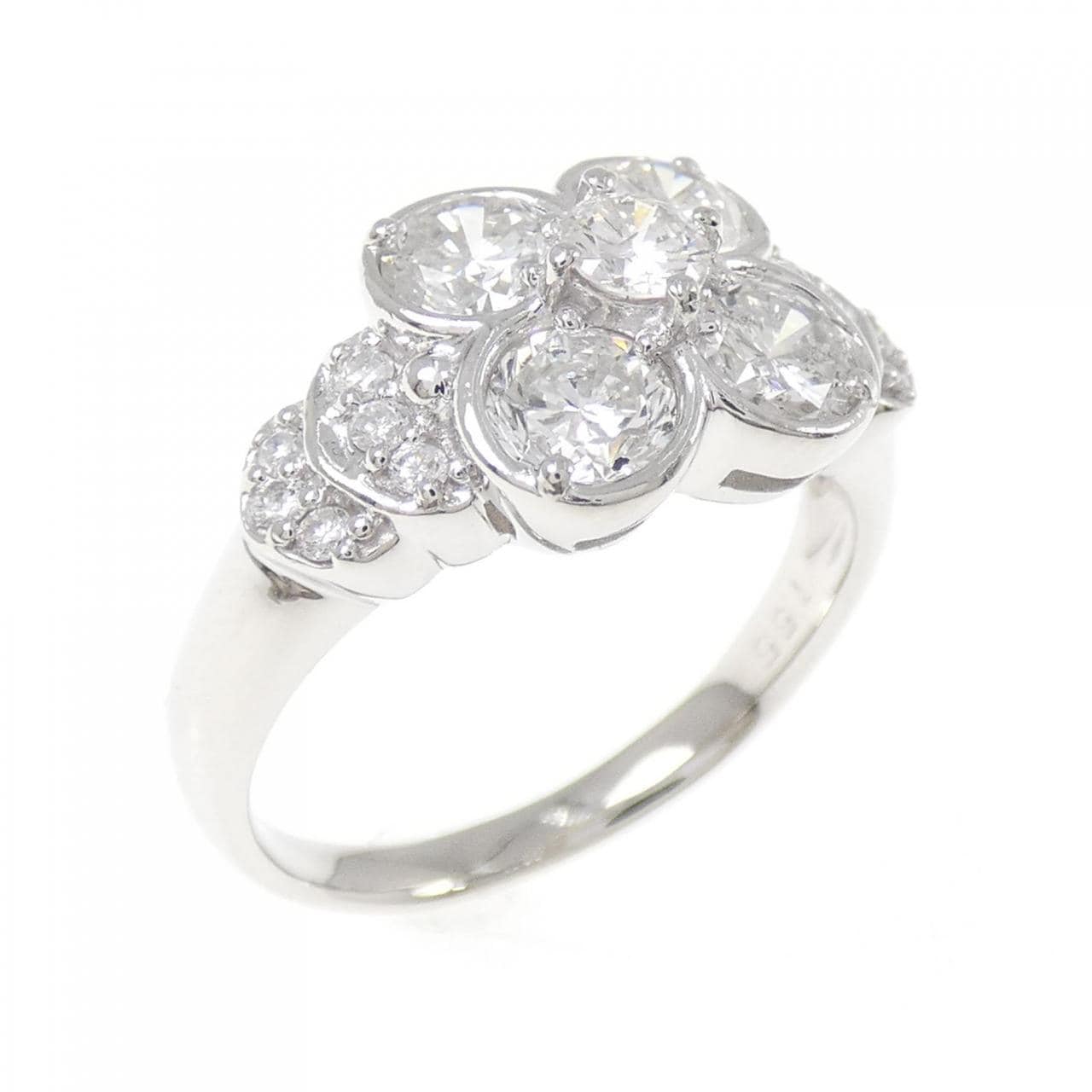 PT900 フラワー ダイヤモンド リング 1.55CT