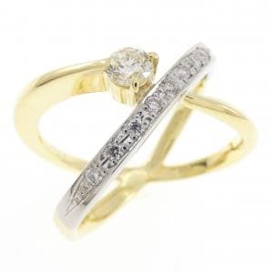 K18YG/PT900 ダイヤモンド リング 0.21CT