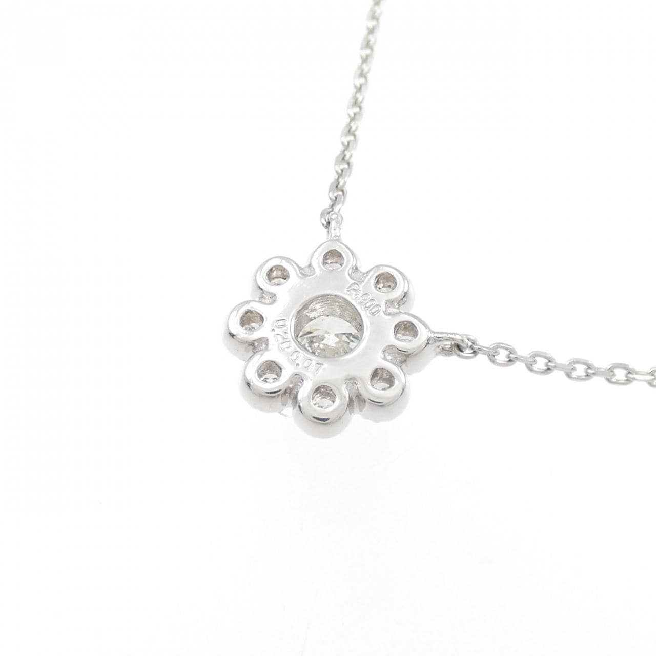 PT フラワー ダイヤモンド ネックレス 0.20CT
