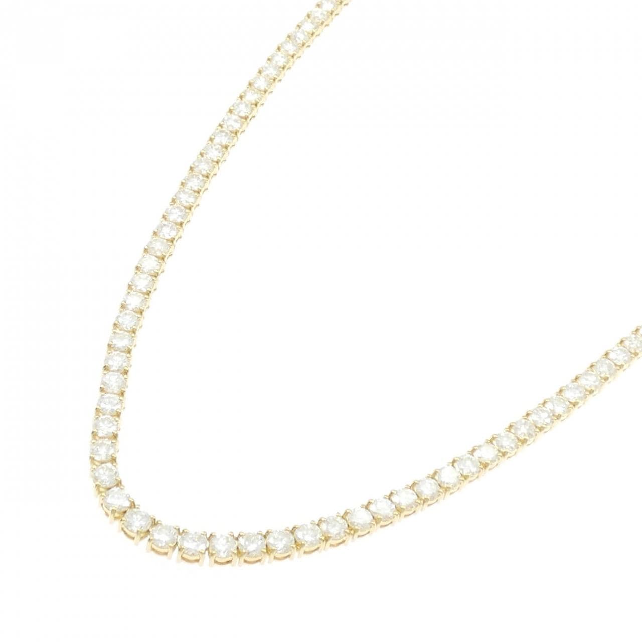 K18YG ダイヤモンド ネックレス 18.16CT