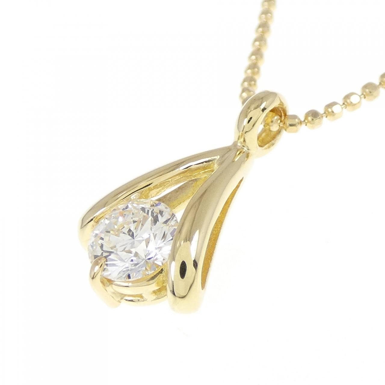 K18YG Diamond Necklace 0.580CT G SI1 VG