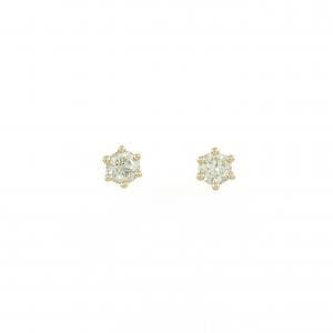 K18YG ソリティア ダイヤモンド ピアス