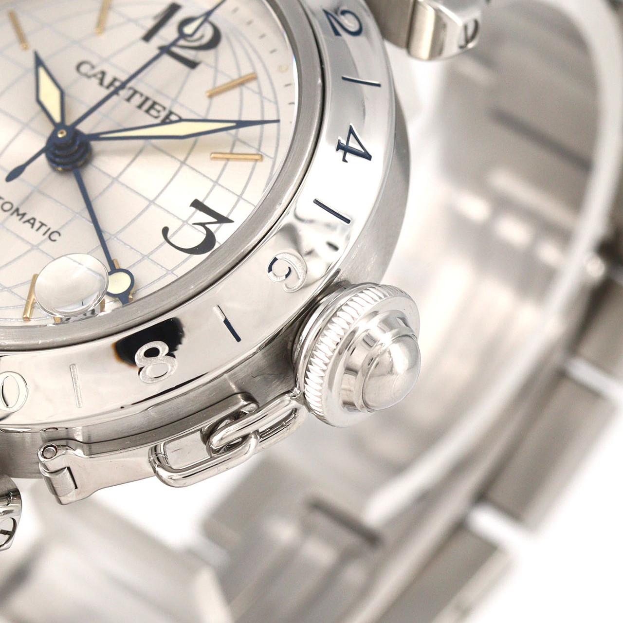 カルティエ パシャC GMT W31029M7 SS 自動巻