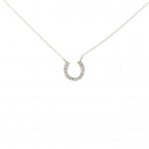 K18YG ホースシュー ダイヤモンド ネックレス 0.10CT