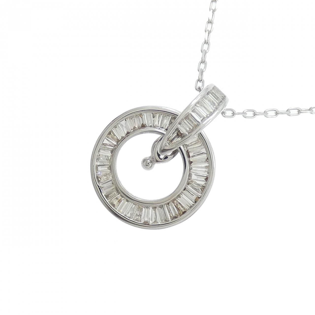 K18WG ダイヤモンド ネックレス 0.32CT