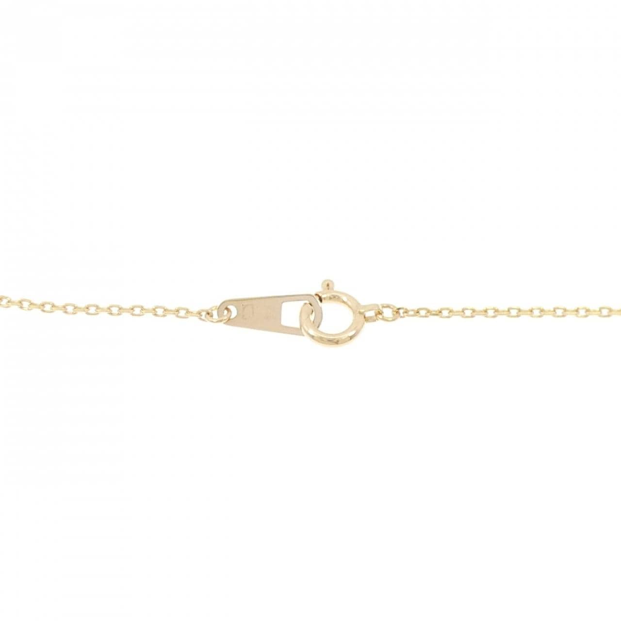 K18YG/PT900 ダイヤモンド ネックレス 0.10CT