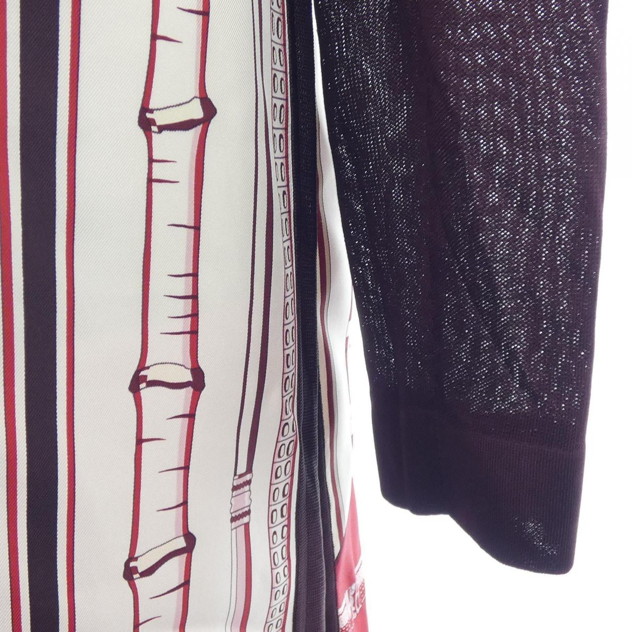 エルメス HERMES CANNES ET CANNES *17-7756 ツイルレーヌ ロングカーディガン