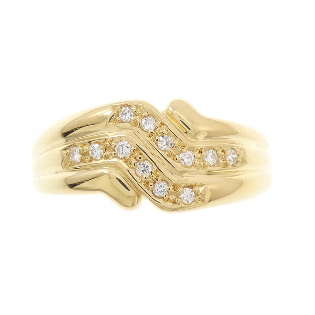K18YG ダイヤモンド リング 0.12CT