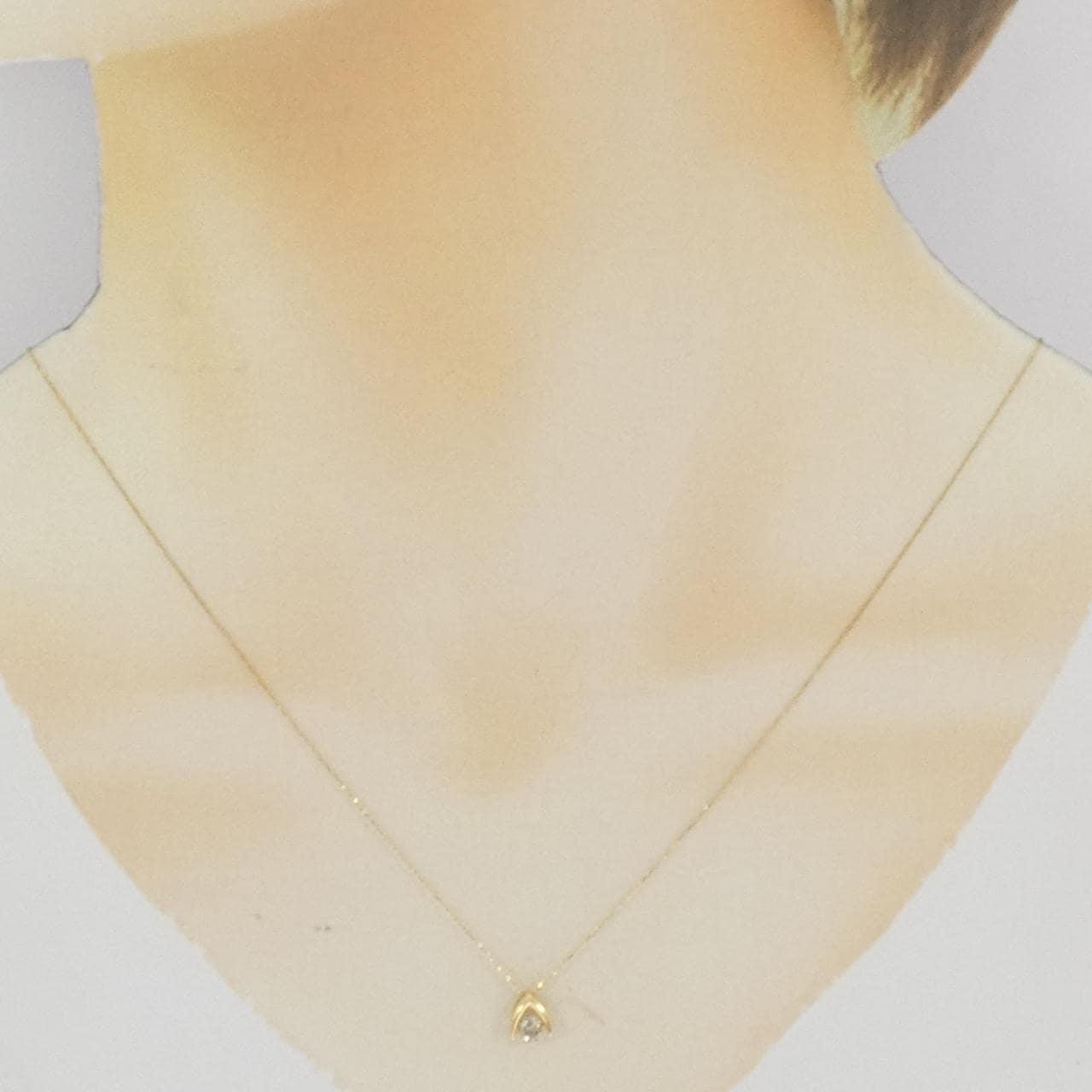 K18YG ダイヤモンド ネックレス 0.10CT