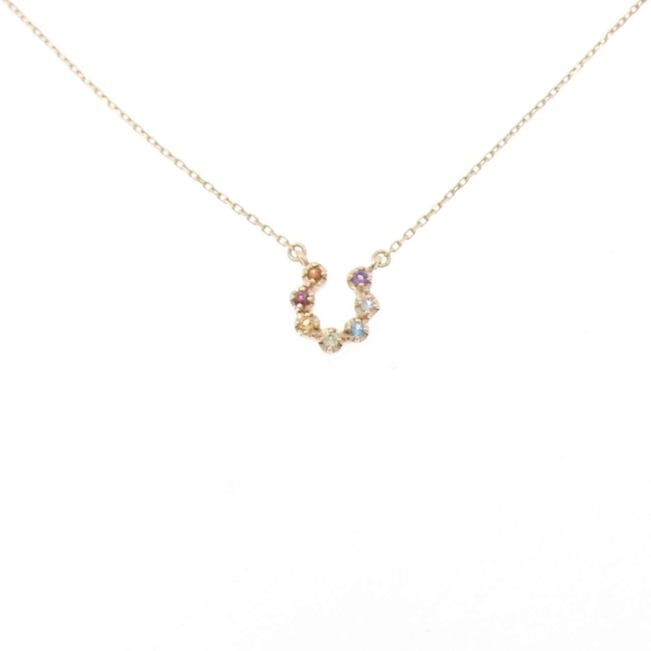 K10YG カラーストーン ネックレス