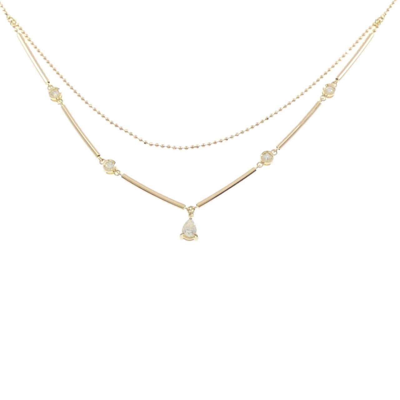 K18YG ダイヤモンド ネックレス 0.27CT