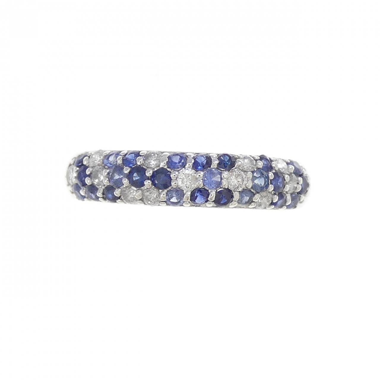 K18WG サファイヤ リング 0.38CT