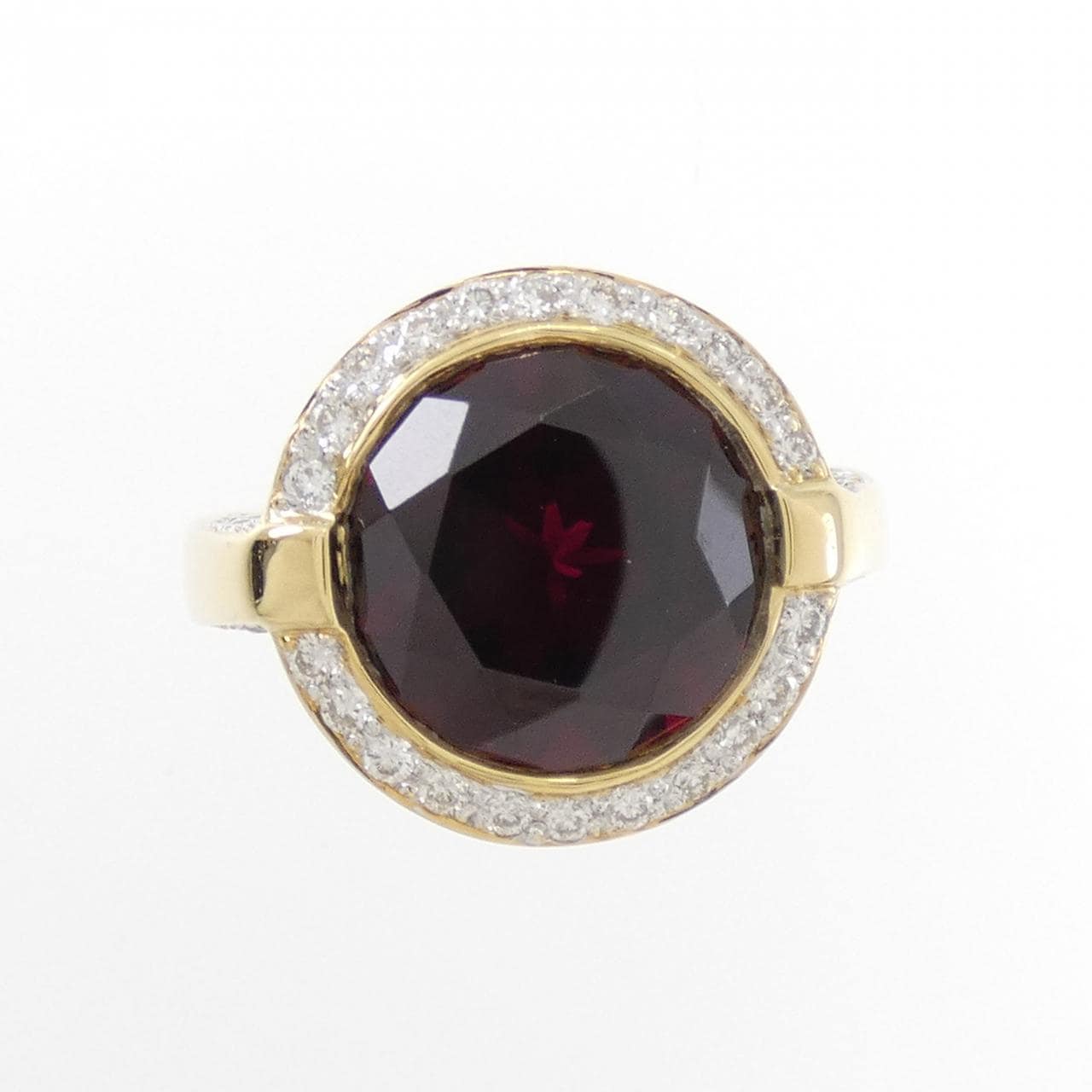 K18YG ガーネット リング 7.58CT
