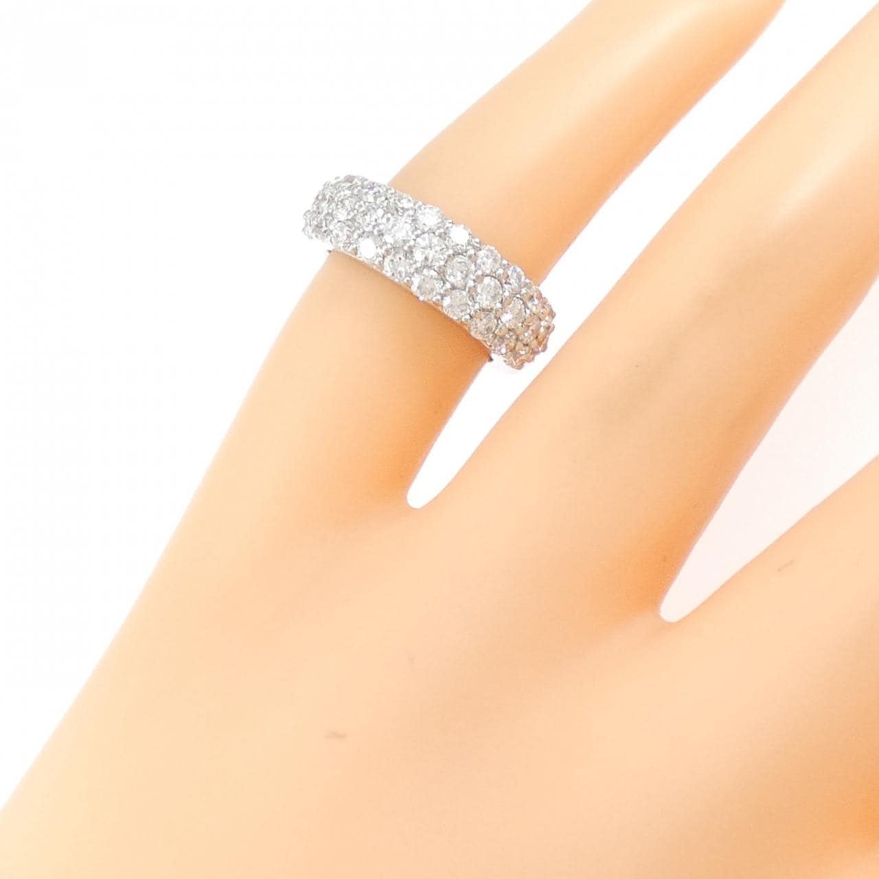 PT900 パヴェ ダイヤモンド ピンキーリング 1.00CT