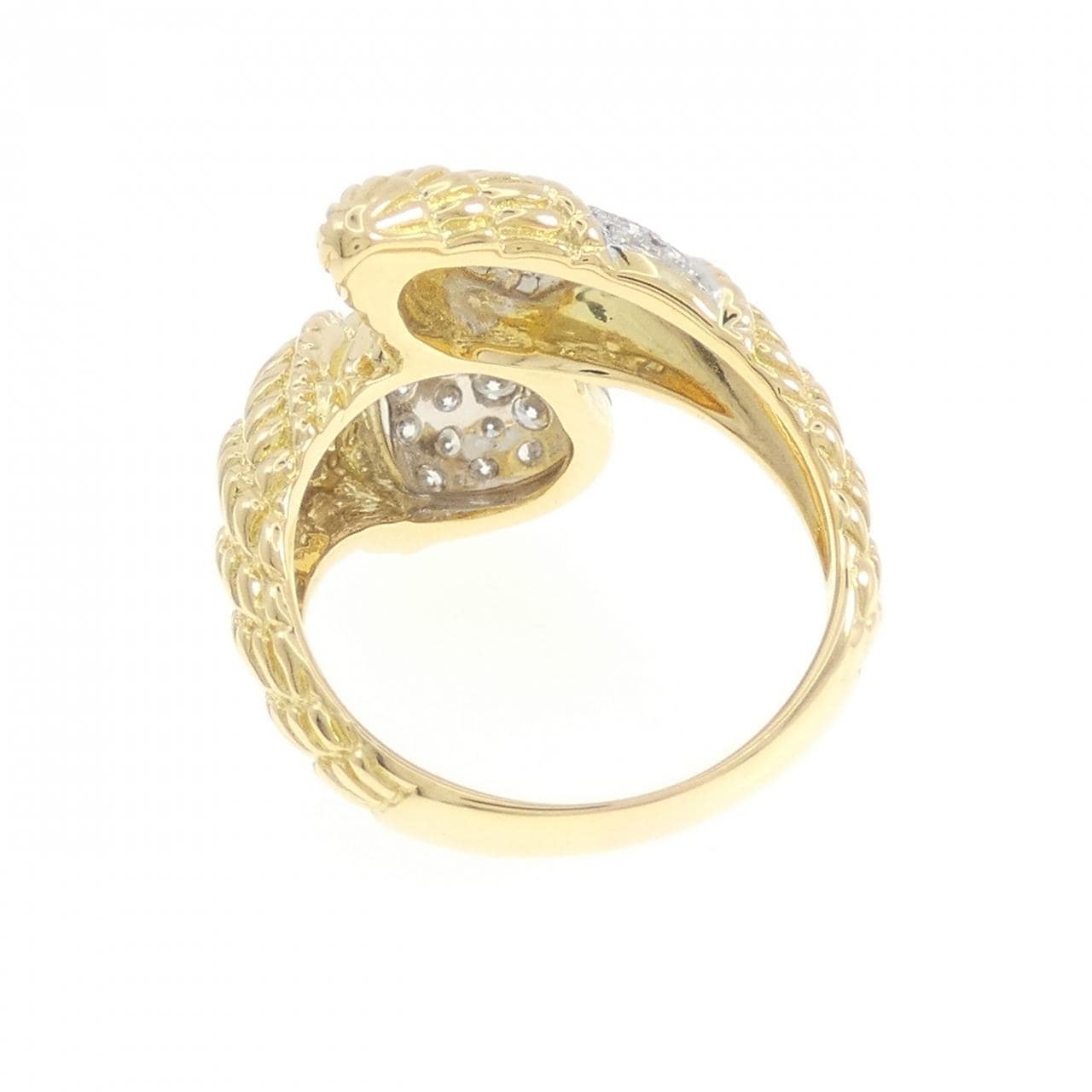 K18YG/K18WG ダイヤモンド リング 0.37CT