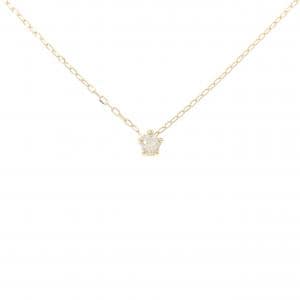 K18YG ソリティア ダイヤモンド ネックレス 0.11CT