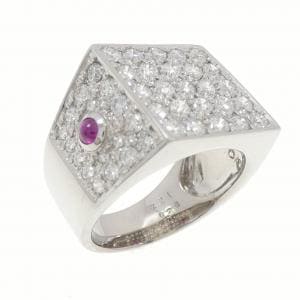 K18WG ルビー リング 0.26CT