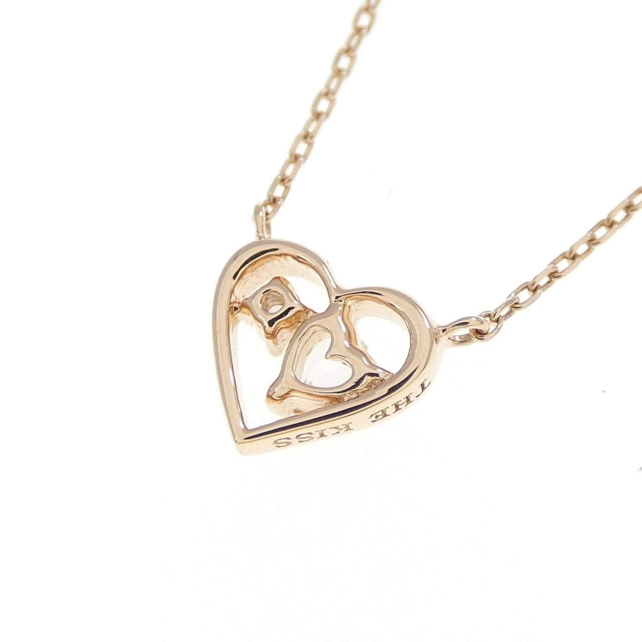 K10PG ハート ホワイトトパーズ ネックレス