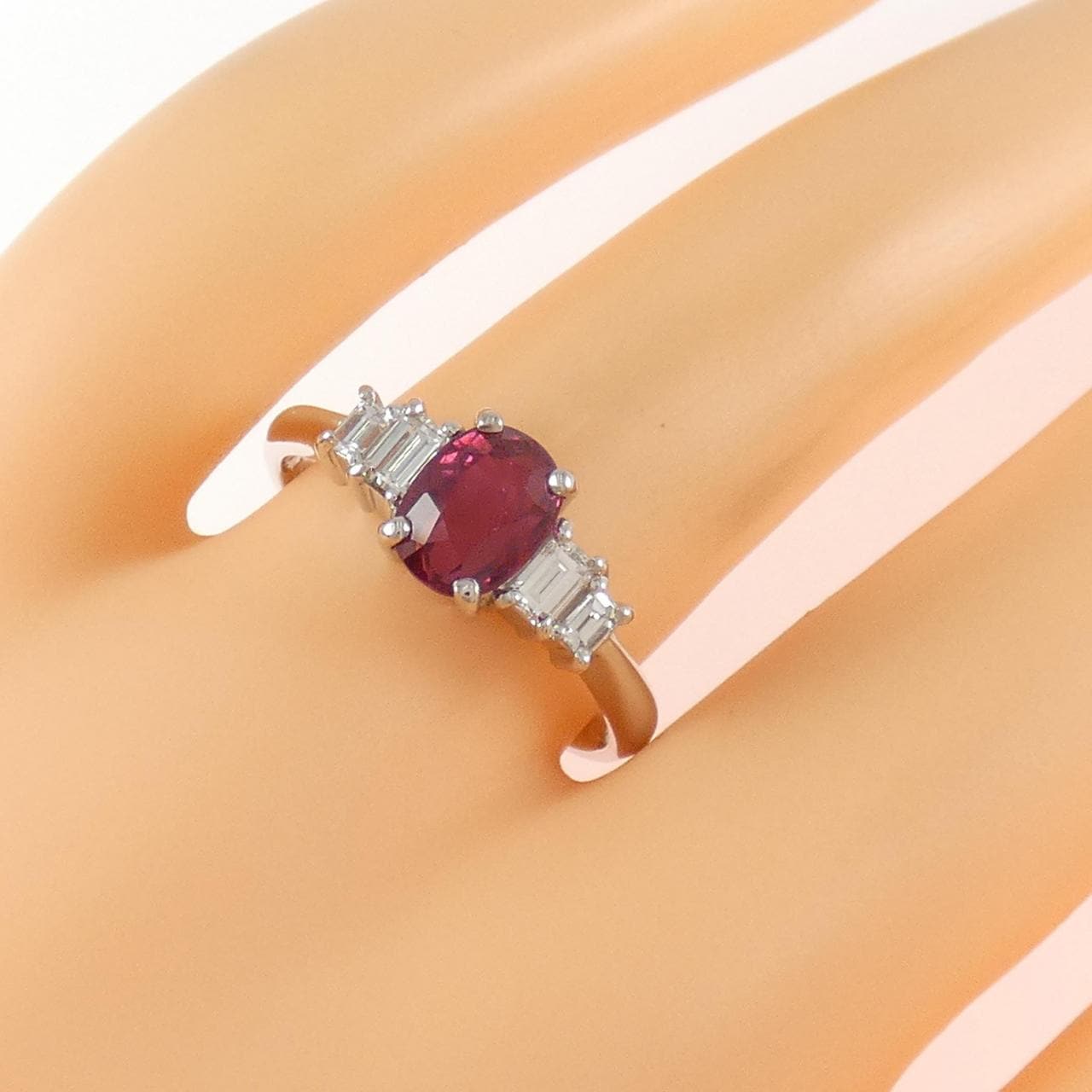 PT900 ルビー リング 1.37CT