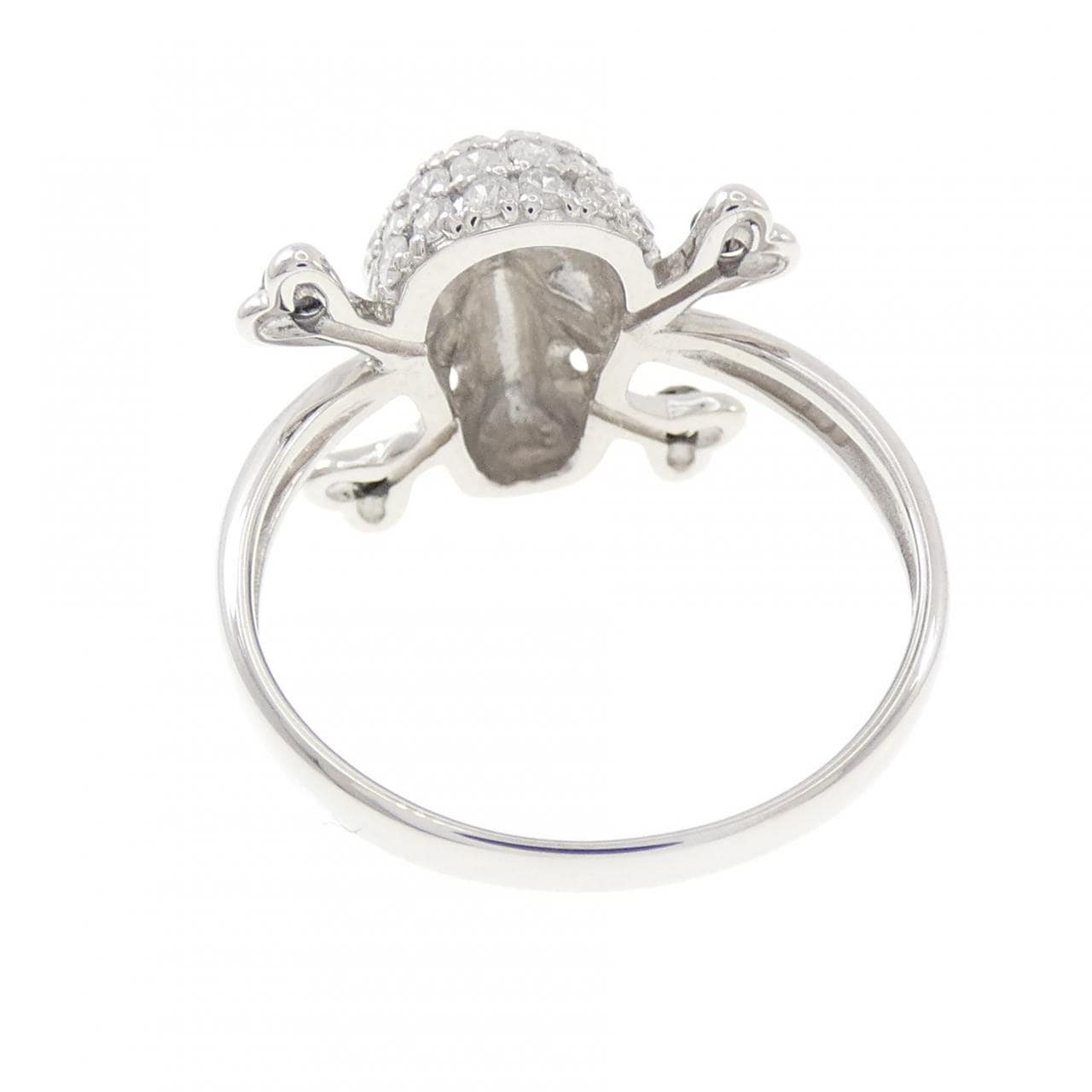 K18WG スカル  ダイヤモンド リング 0.50CT