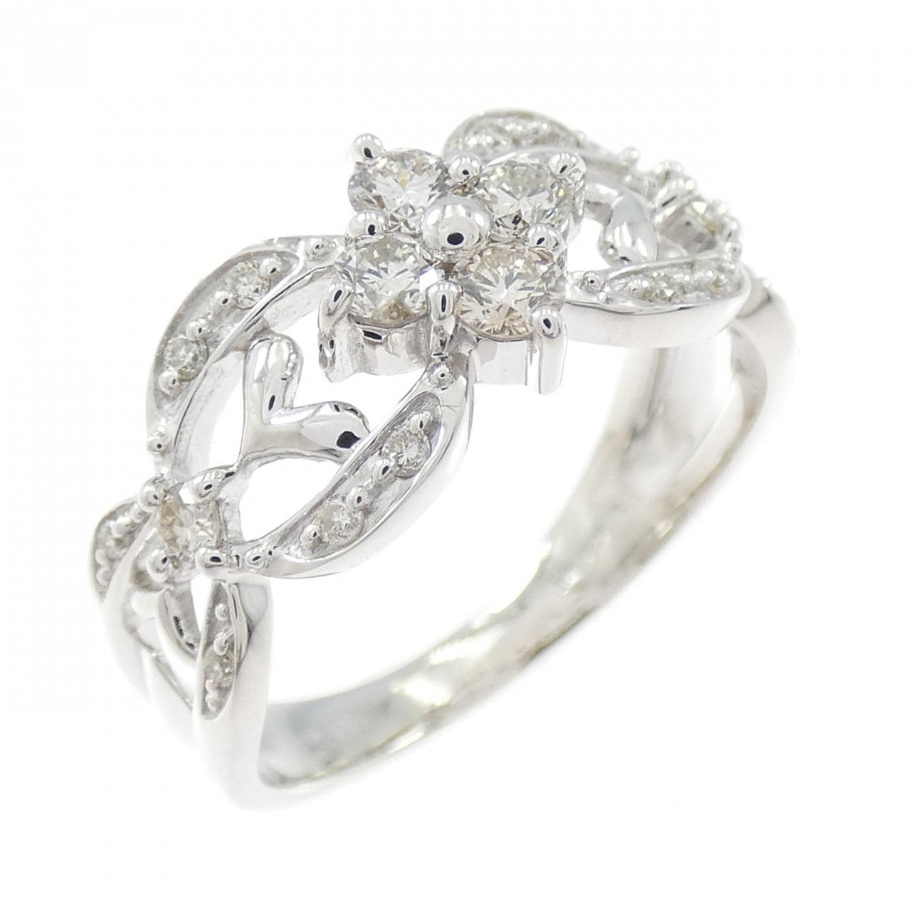 K18WG ダイヤモンド リング 1.00CT