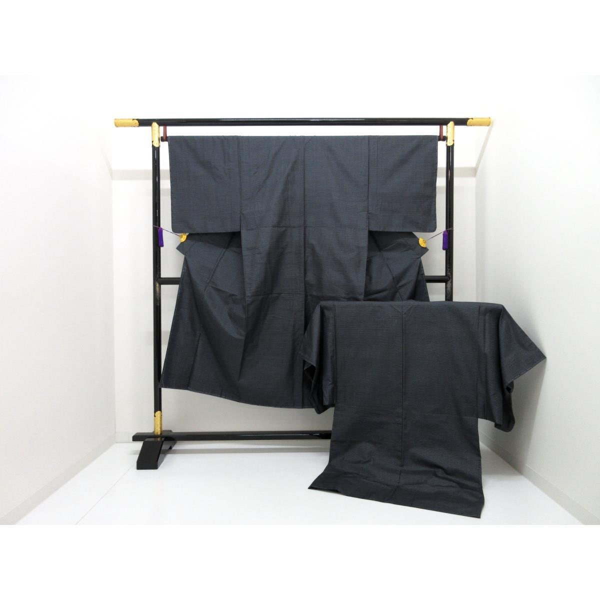 【未使用品】男物　【大島紬】１００山　きもの・羽織　２点セット