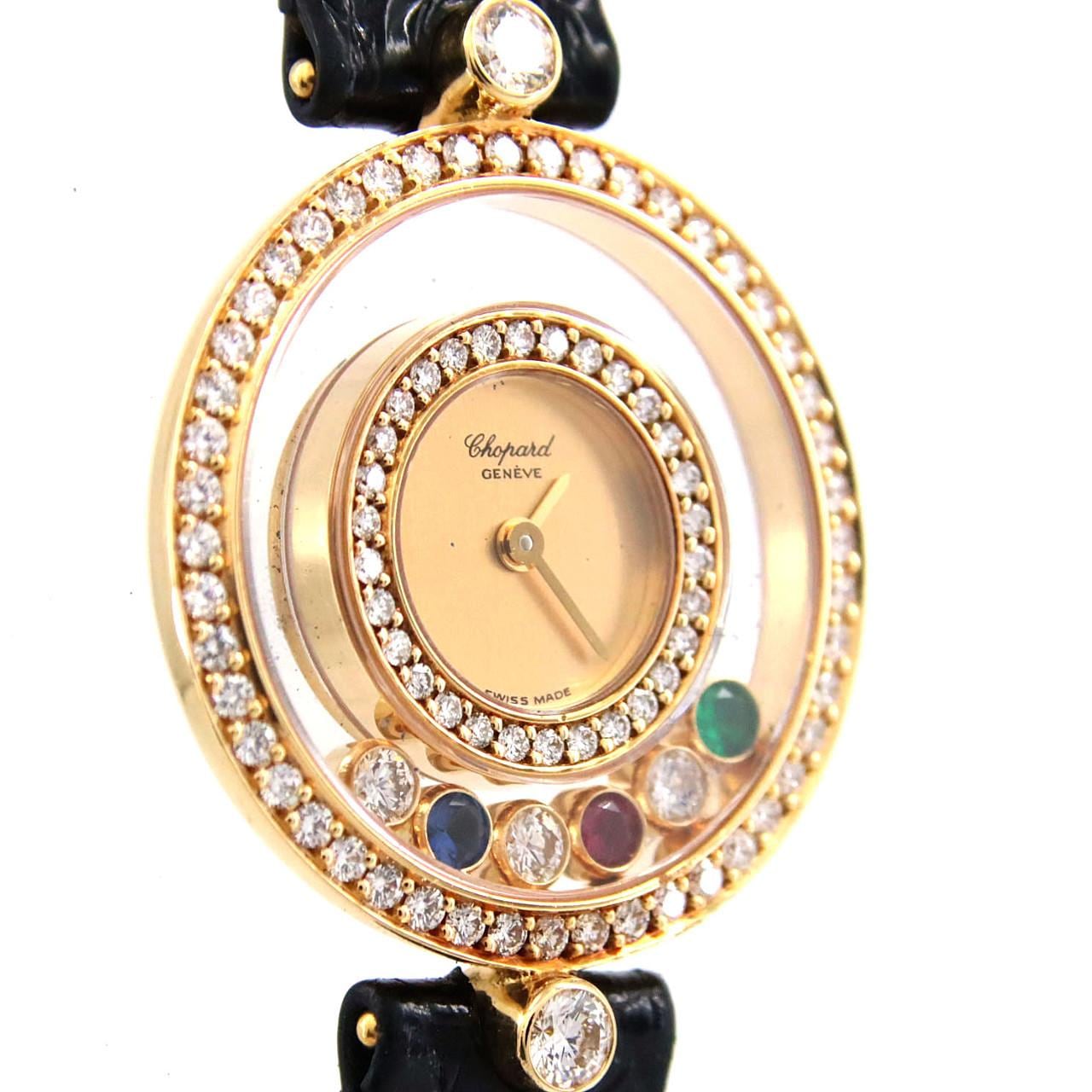 ショパール ハッピーダイヤモンド YG/2D･3P&1SRE 203957-0007 YG クォーツ