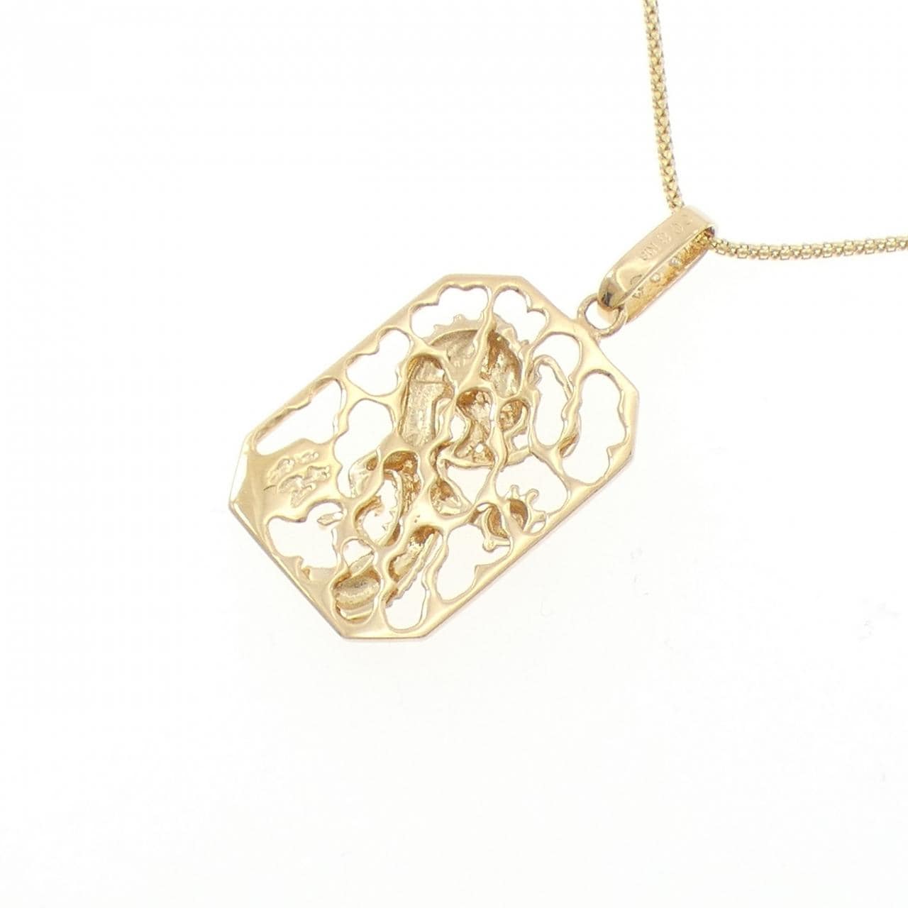 K18YG ドラゴン ダイヤモンド ネックレス 0.08CT