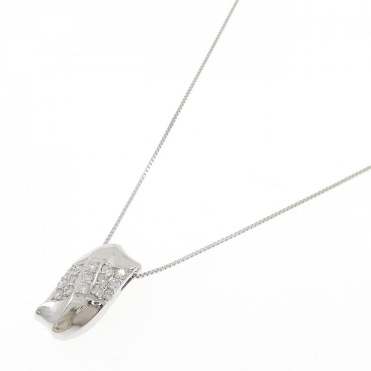 K18WG ダイヤモンド ネックレス 0.50CT