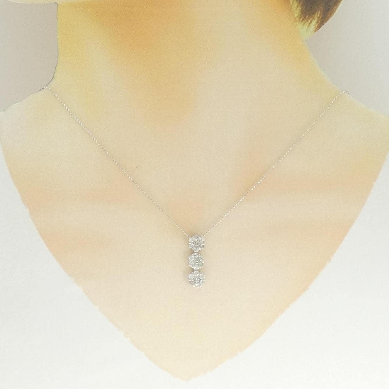 K14WG ダイヤモンド ネックレス 1.00CT